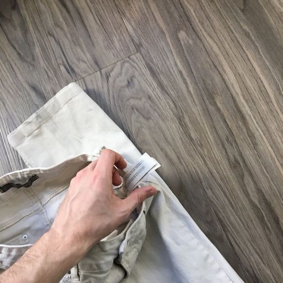 Zara Basic Straight Leg Jeans Pants Ivory Womens Size 4 - Picture 4 of 6